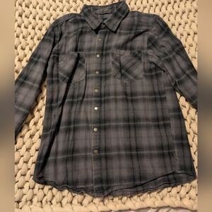 LA Police Gear Black/Grey Flannel Shirt - Medium